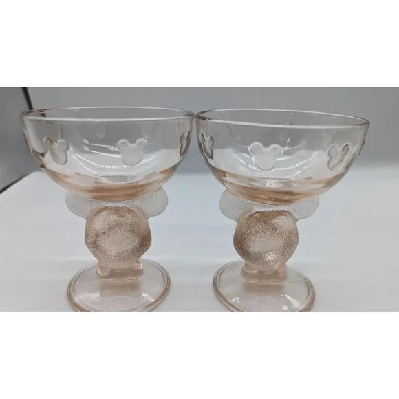 Vintage Rare Mickey Mouse Ice Cream Sundae Bowls cups Disney collectible - Picture 6 of 10